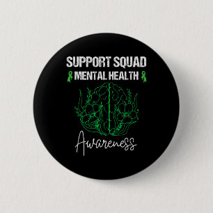 Bóton Redondo 5.08cm Suportar Faixa Verde de Sensibilização Mental Esqu