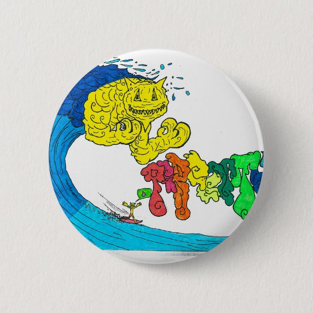 Bóton Redondo 5.08cm surfe percentual (Frente)