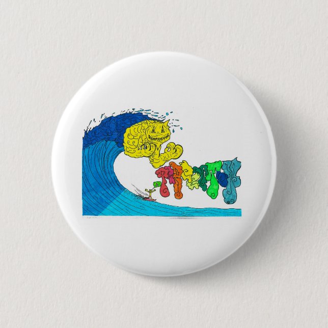 Bóton Redondo 5.08cm surfe percentual (Frente)