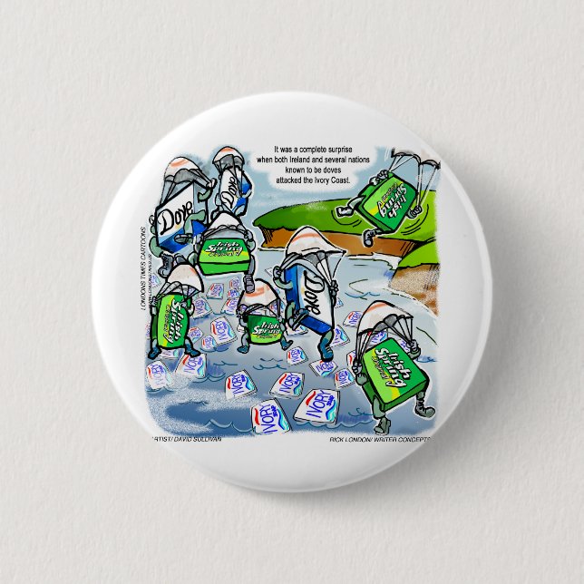 Bóton Redondo 5.08cm Surpresa da Costa do Marfim Oferece Camisetas e ca (Frente)