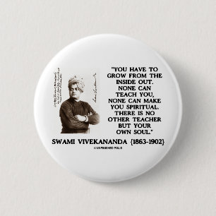 Bóton Redondo 5.08cm Swami Vivekananda cresce de Dentro fora espiritual
