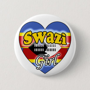 Bóton Redondo 5.08cm Swazi Girl