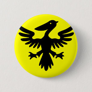 Bóton Redondo 5.08cm Syldavia, bandeira Democrática da República