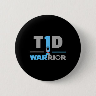 Bóton Redondo 5.08cm T1D Citando Diversão Tipo 1 Diabetes Sensibilizaçã