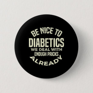 Bóton Redondo 5.08cm T1D Sensibilização para a diabetes tipo 1 Homens M