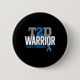 Bóton Redondo 5.08cm T2d Guerreiro Tipo 2 Sensibilização para a diabete