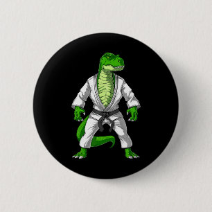 Bóton Redondo 5.08cm T-rex Dinossaur Jiu-jitsu Judo Karate Taekwondo Ma
