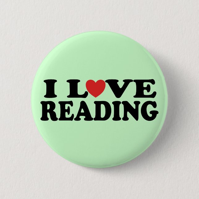 Bóton Redondo 5.08cm T-shirt bonito da leitura do amor de I (Frente)