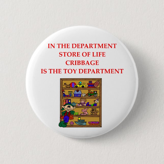 Bóton Redondo 5.08cm T-shirt dos presentes do jogador de CRIBBAGE (Frente)