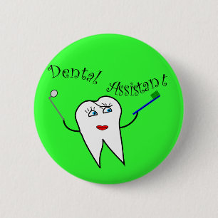 Bóton Redondo 5.08cm T-shirt e presentes do assistente dental