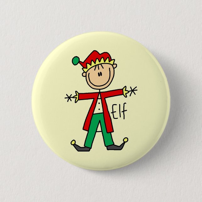 Bóton Redondo 5.08cm T-shirt e presentes do duende do feriado (Frente)