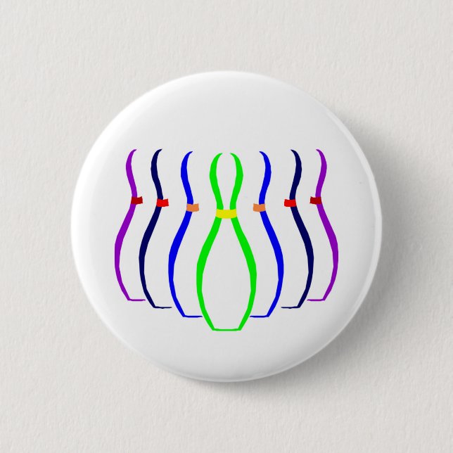 Bóton Redondo 5.08cm T-shirt e presentes dos pinos de boliche (Frente)