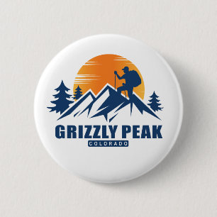 Bóton Redondo 5.08cm T-Shirt Retro Grizzly Peak Hike