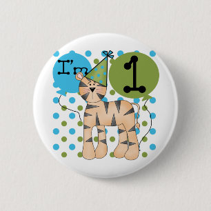 Bóton Redondo 5.08cm T-shirts e presentes primeiros aniversarios de Tig