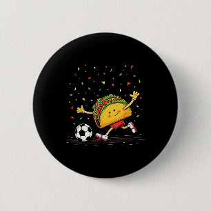 Bóton Redondo 5.08cm Taco Futebol Celebração Cinco De Mayo Engraçado 