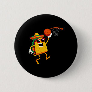 Bóton Redondo 5.08cm Taco Tocando Esqueleto Para Celebração Do Cinco De