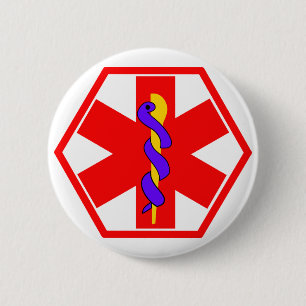 BÓTON REDONDO 5.08CM TAG MÉDICO DA IDENTIFICAÇÃO DO SINAL