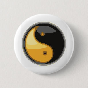 Bóton Redondo 5.08cm Taijitu_amarelo