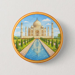 Bóton Redondo 5.08cm Taj Mahal da Índia