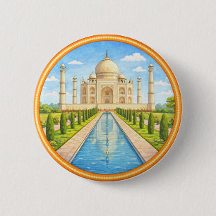 Bóton Redondo 5.08cm Taj Mahal da Índia