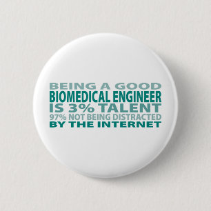 Bóton Redondo 5.08cm Talento biomedicável do engenheiro 3%