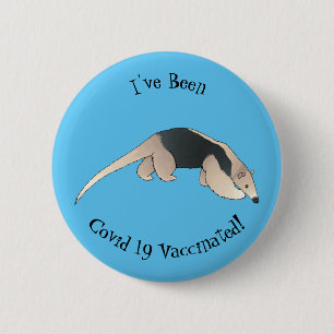 Bóton Redondo 5.08cm Tamandua ilustração de desenho animado