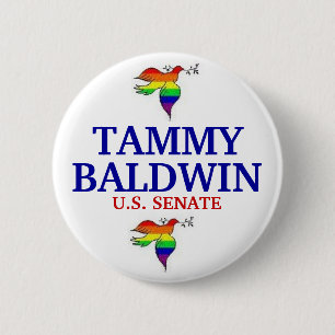 Bóton Redondo 5.08cm Tammy Baldwin PARA o SENADO