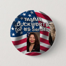 Bóton Redondo 5.08cm Tammy Duckworth para o botão do senador EUA dos