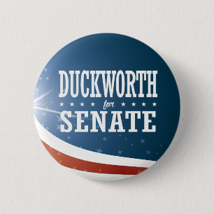 Bóton Redondo 5.08cm Tammy Duckworth para o Senado 2016