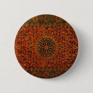 Bóton Redondo 5.08cm Tapete de Tapeçaria William Morris