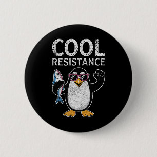 Bóton Redondo 5.08cm Tarifas de Pinguins de Resistência Legal e Sutil P