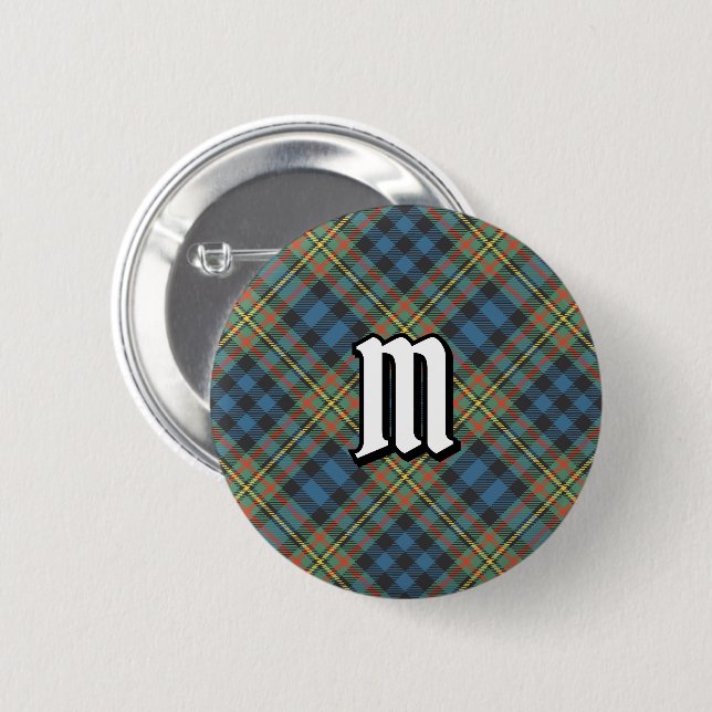 Bóton Redondo 5.08cm Tartan Antigo do Clã MacLellan (Frente & Verso)