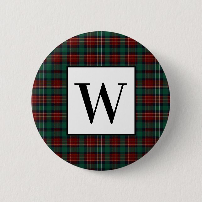 Bóton Redondo 5.08cm Tartan Caçador da Floresta (Frente)