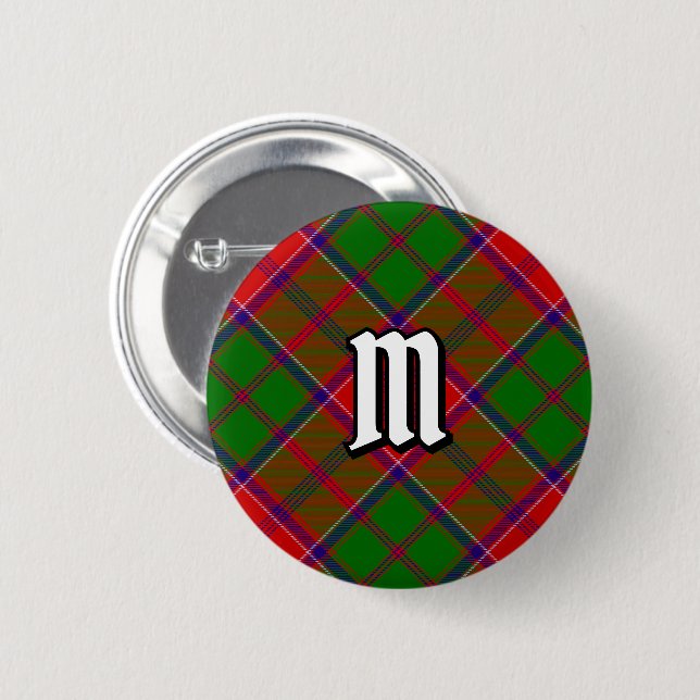 Bóton Redondo 5.08cm Tartan do Clã Grant (Frente & Verso)