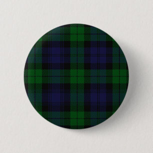 Bóton Redondo 5.08cm Tartan, Sunderland Da Escócia Azul E Verde