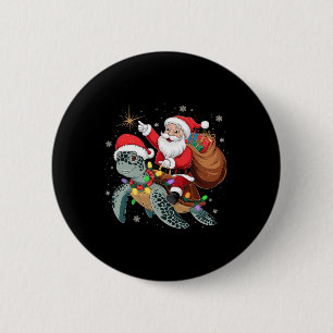 Bóton Redondo 5.08cm Tartaruga Engraçada Papais noeis de Natal Circulan