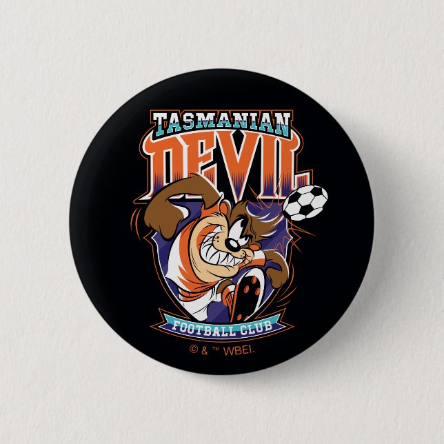 Bóton Redondo 5.08cm Tasmanian Devil Football Club Badge (Frente)