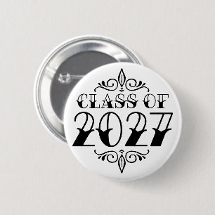 Bóton Redondo 5.08cm Tat-Style Gray Turma de 2027 Graduação
