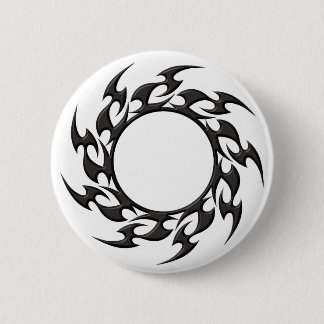 Bóton Redondo 5.08cm Tatuagem de Círculo Tribal