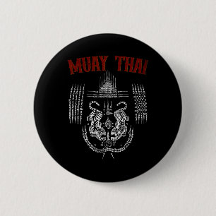 Bóton Redondo 5.08cm Tatuagem de Sak Yant Muay Thai Kickboxing Cultura