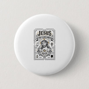 Bóton Redondo 5.08cm Tatuagem Jesus Flash Cristão Tatuagem Jesus Flash 
