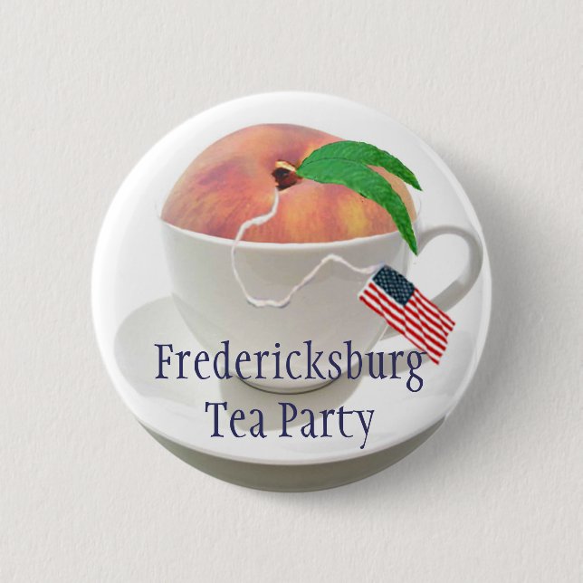 Bóton Redondo 5.08cm Tea party de Fredericksburg (Frente)