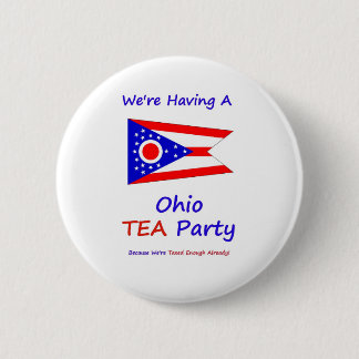 Bóton Redondo 5.08cm Tea party de Ohio - nós somos taxados bastante já!