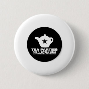Bóton Redondo 5.08cm tea_party_tea_parties_are_for_little_girls_sticker