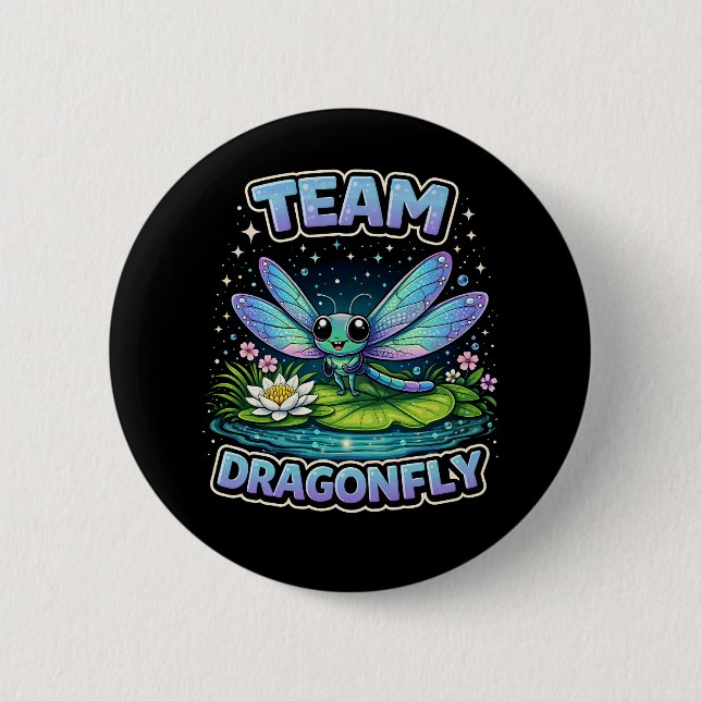 Bóton Redondo 5.08cm Team Dragonfly (Frente)