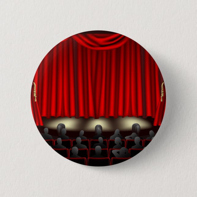 Bóton Redondo 5.08cm Teatro com audiência (Frente)