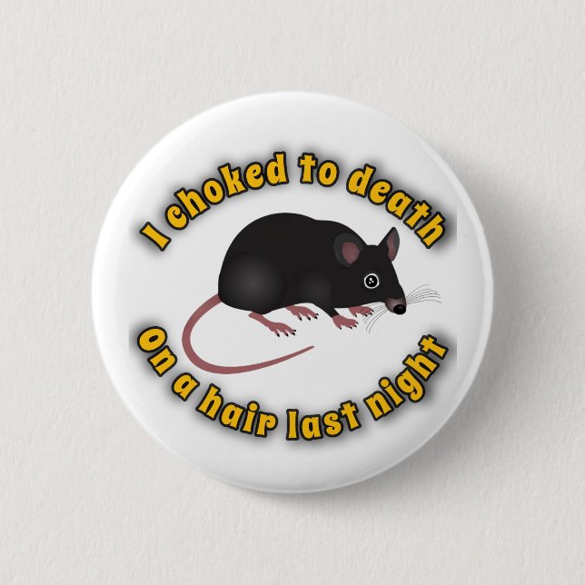 Bóton Redondo 5.08cm Tecido de dor no cabelo (Frente)