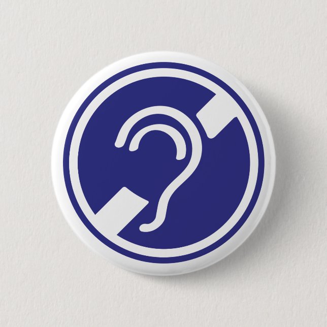 Bóton Redondo 5.08cm Tecido, espinheiro, doofheid, georverlies teken (Frente)