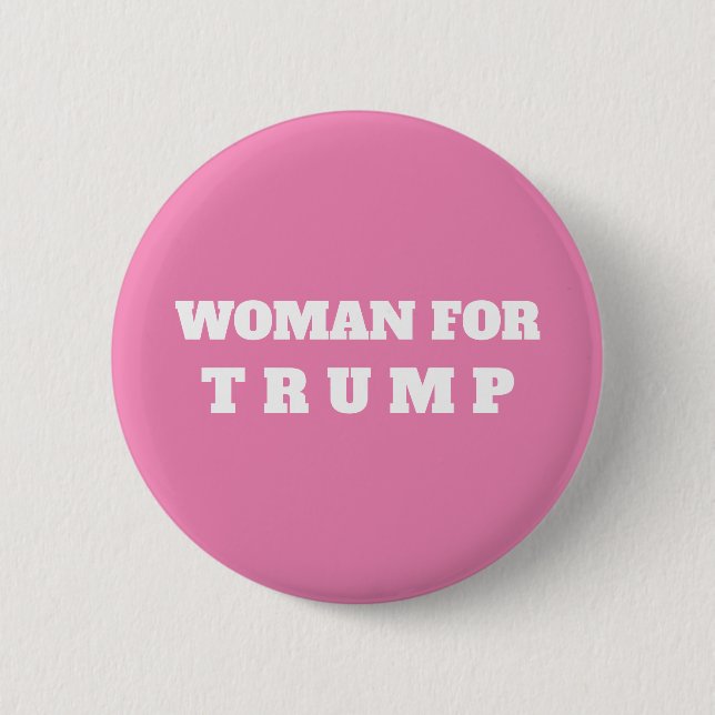 Bóton Redondo 5.08cm Tecla WOMAN FOR TRUMP 2024 (Frente)