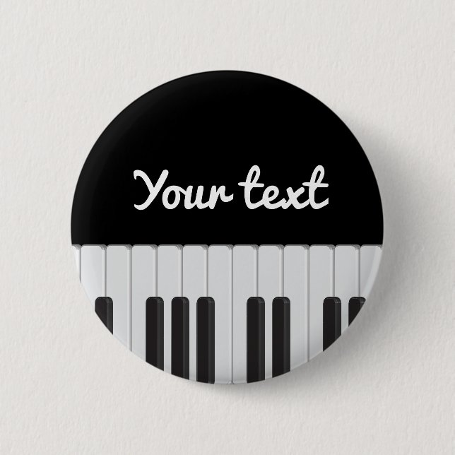 Bóton Redondo 5.08cm Teclado Piano (Frente)